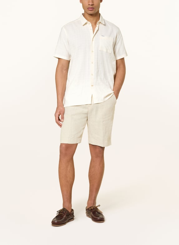 Barbour Korte mouwen overhemd KINGSWOOD Relaxed Fit CRÈME