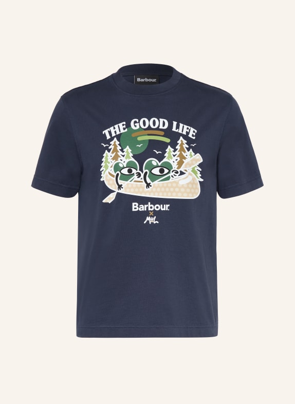 Barbour MUL GOOD LIFE T-shirt DARK BLUE / BROWN / GREEN