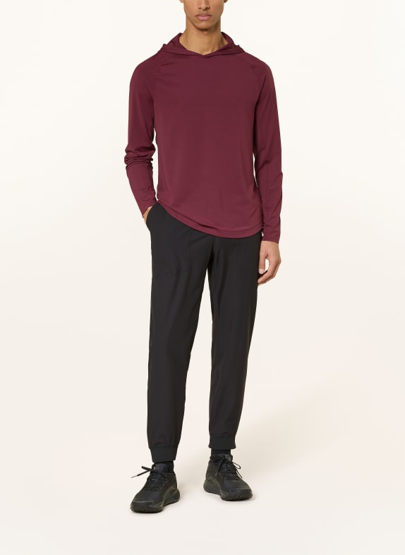 lululemon Tricou cu mâneci lungi LICENSE TO TRAIN ROȘU ÎNCHIS