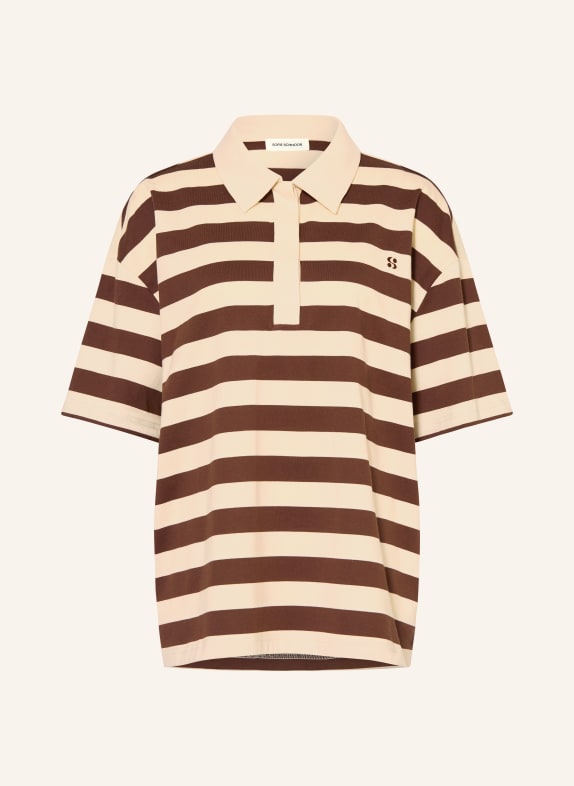 SOFIE SCHNOOR Jersey-Poloshirt PILSW CREME / BRAUN