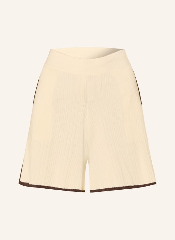 SOFIE SCHNOOR Krótkie spodenki z dzianiny JOLIESW KREMOWY / CIEMNOBRĄZOWY