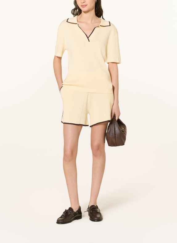 SOFIE SCHNOOR Gebreid poloshirt JAMIESW CRÈME / MARRON FONCÉ