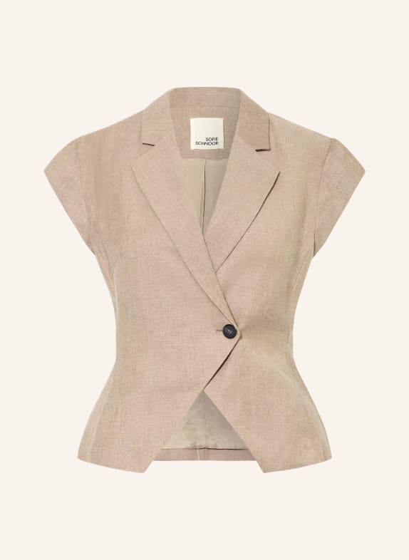 SOFIE SCHNOOR Blazerweste MAJSESW mit Leinen BEIGE