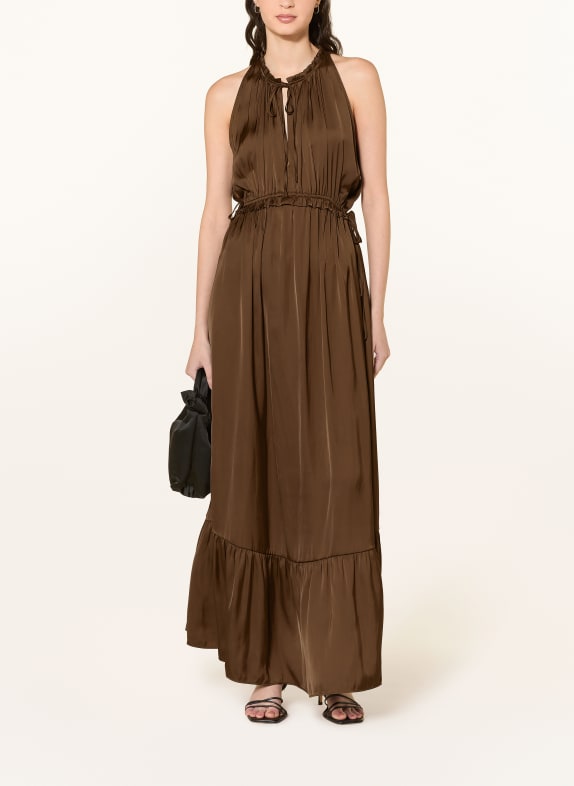 SOFIE SCHNOOR MELSW dress with ruffles DARK BROWN