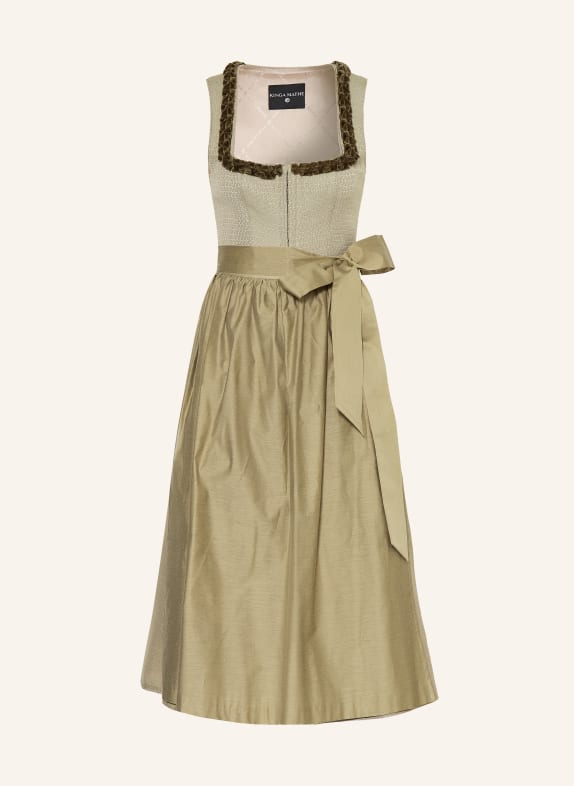 KINGA MATHE Jacquard dirndl SALERNO KHAKI / DARK GREEN