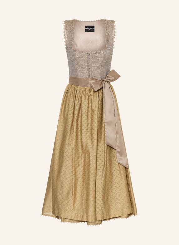 KINGA MATHE Bouclé dirndl VINCENZA LIGHT BROWN / CAMEL / COGNAC