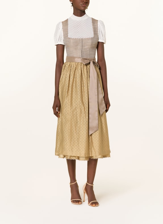 KINGA MATHE Bouclé-Dirndl VINCENZA HELLBRAUN / CAMEL / COGNAC
