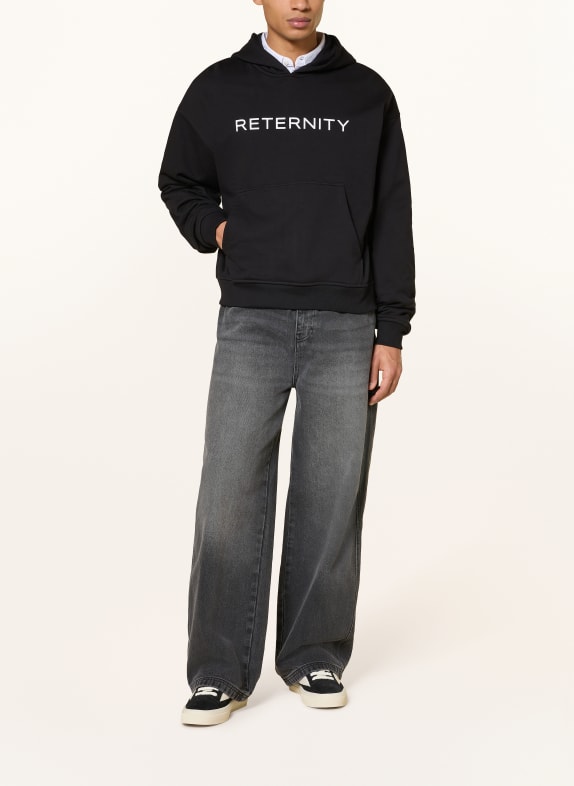 RETERNITY hoodie ZWART / WIT