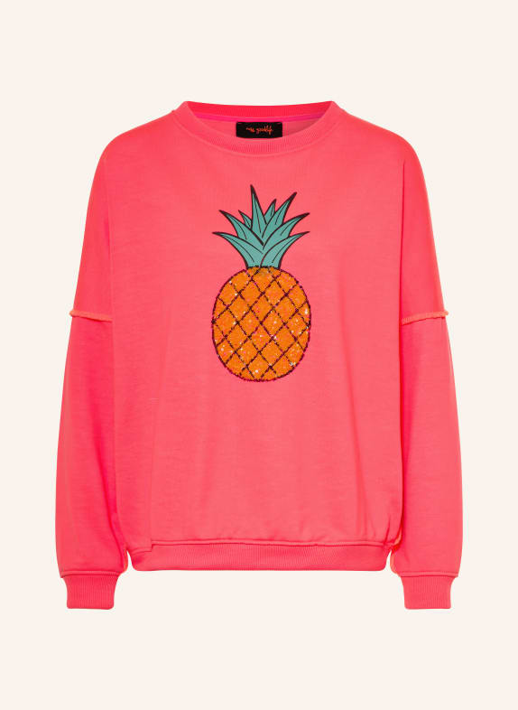 miss goodlife Oversized mikina s flitry NEONOVĚ RŮŽOVÁ / NEONOVĚ ORANŽOVÁ / ZELENÁ