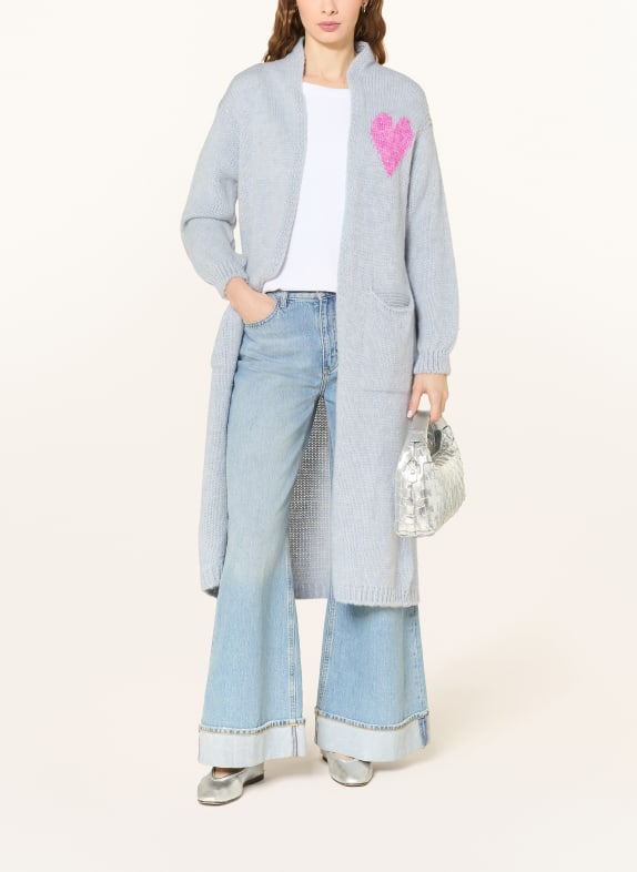 miss goodlife Gebreide hoes met alpaca BLAUWGRIJS / ROZE / ZALM