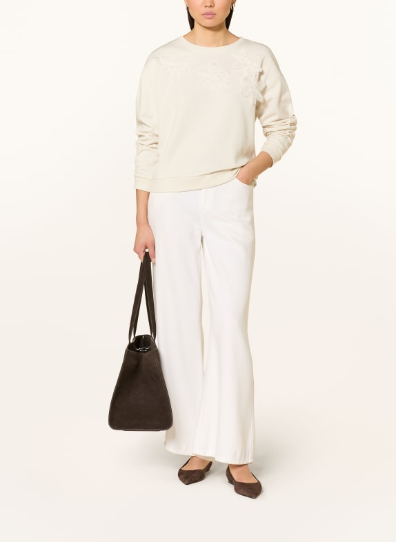 monari Sweatshirt met pailletten CRÈME