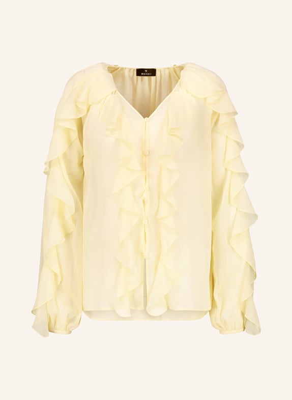 monari Blůza s volány TMAVĚ ŽLUTÁ