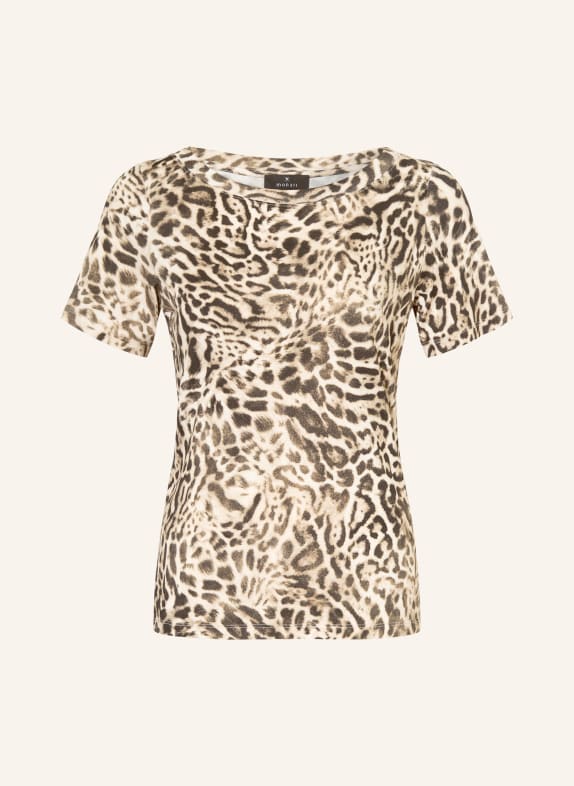 monari tričko SVĚTLE HNĚDÁ / KRÉMOVÁ / ČERNÁ