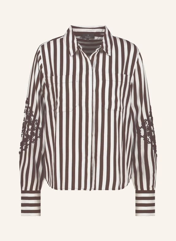 monari Hemdbluse DUNKELBRAUN / WEISS