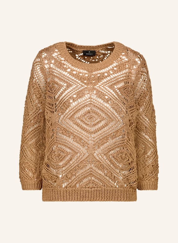monari Sequin sweater COGNAC