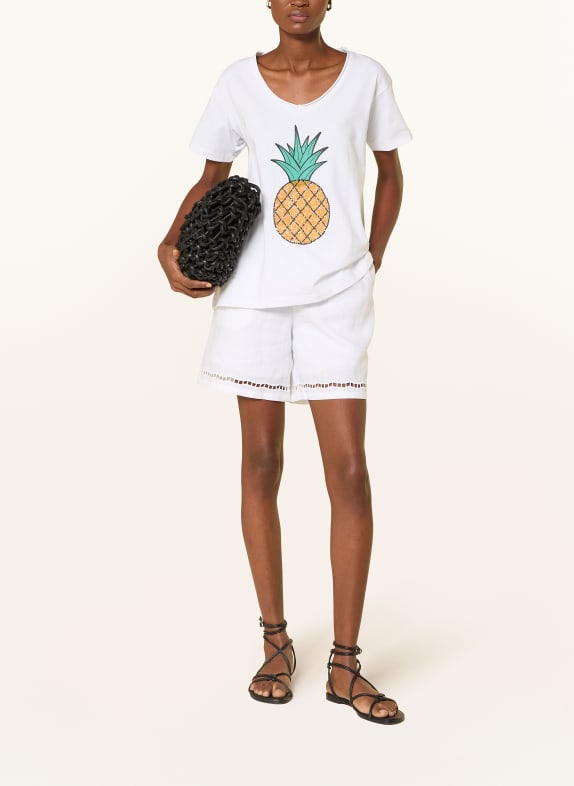 miss goodlife T-shirt met pailletten WIT