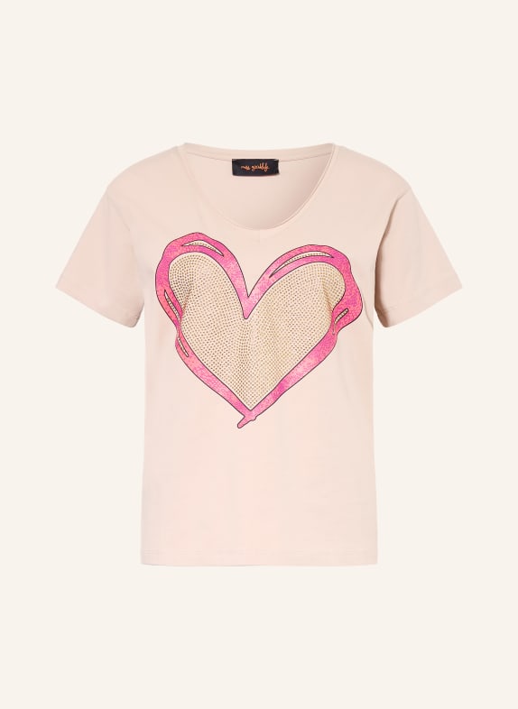 miss goodlife Tričko s ozdobnými kameny VELBLOUDÍ