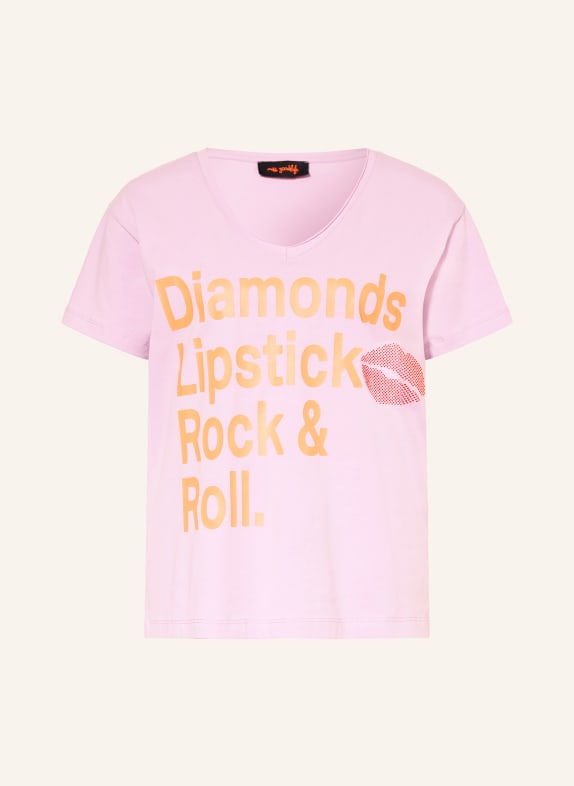 miss goodlife T-shirt with gemstones PINK