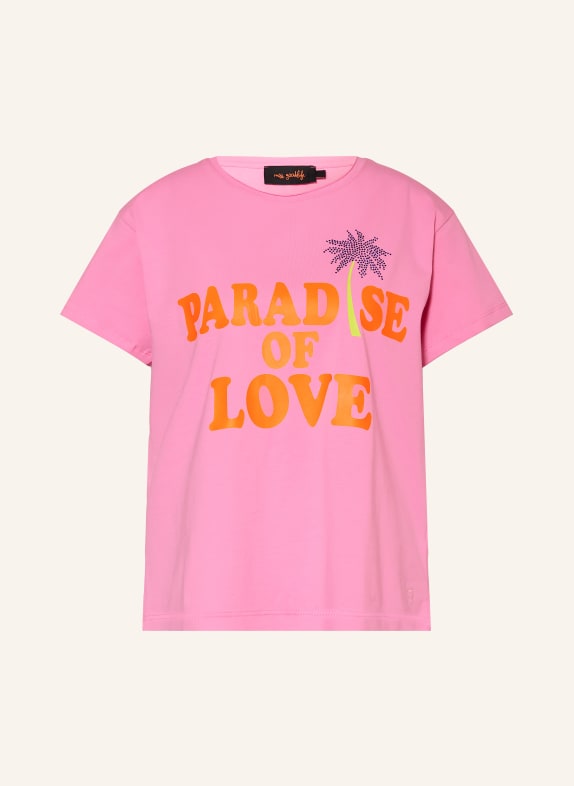 miss goodlife T-shirt ROSE / ORANGE FLUO