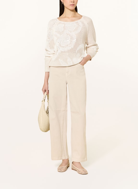 monari Trui met pailletten CRÈME / BEIGE