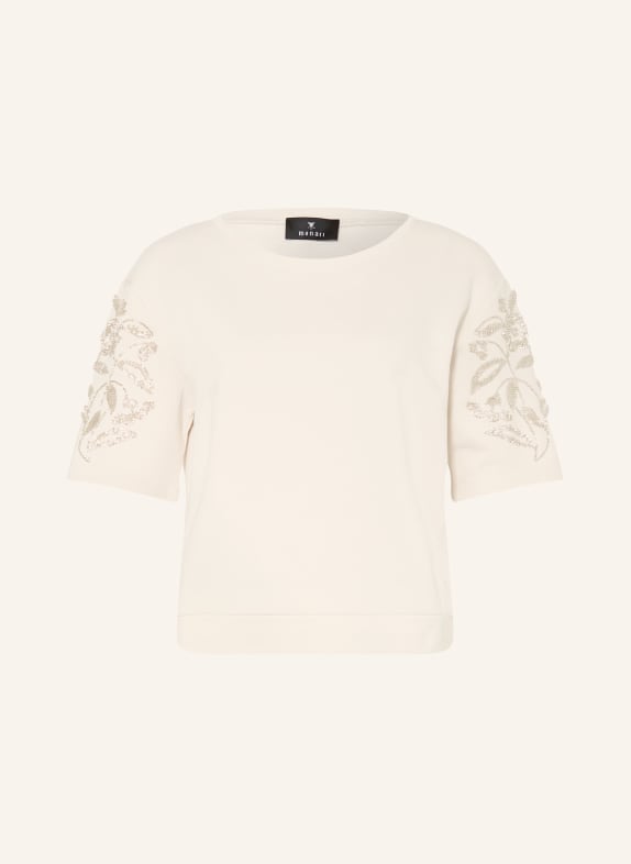 monari Mikina s ozdobnými korálky BÉŽOVÁ