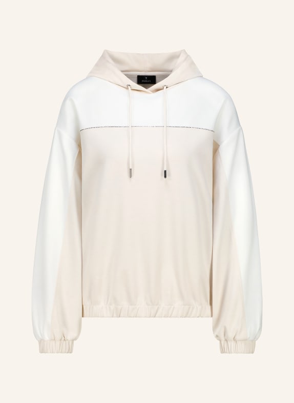 monari Mikina s ozdobnými kameny BÉŽOVÁ / STŘÍBRNÁ / KRÉMOVÁ