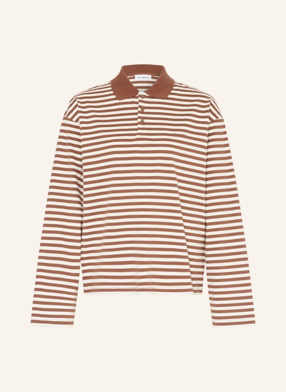 OH APRIL Jersey polo shirt JOLINA BROWN / CREAM