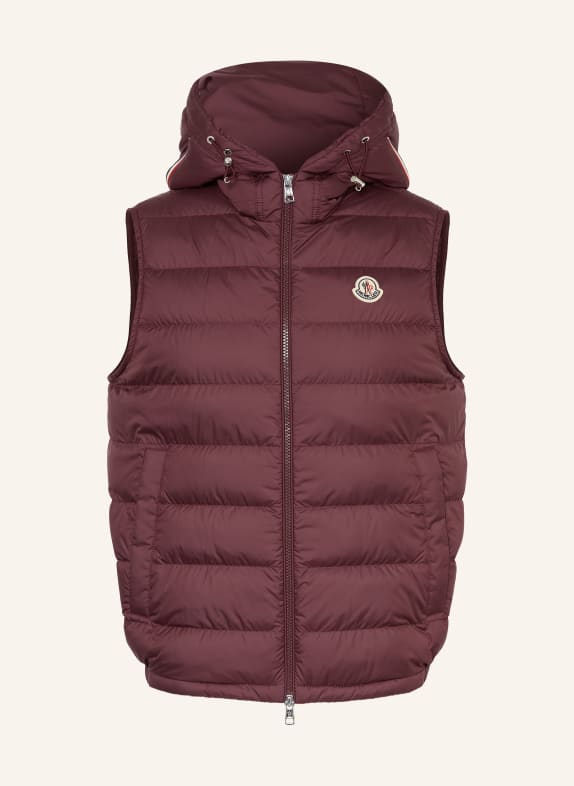 MONCLER Daunenweste MARSEILLAN DUNKELROT
