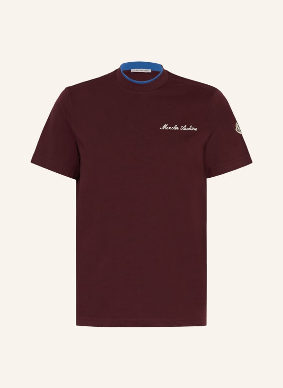 MONCLER T-Shirt DUNKELROT / HELLBLAU