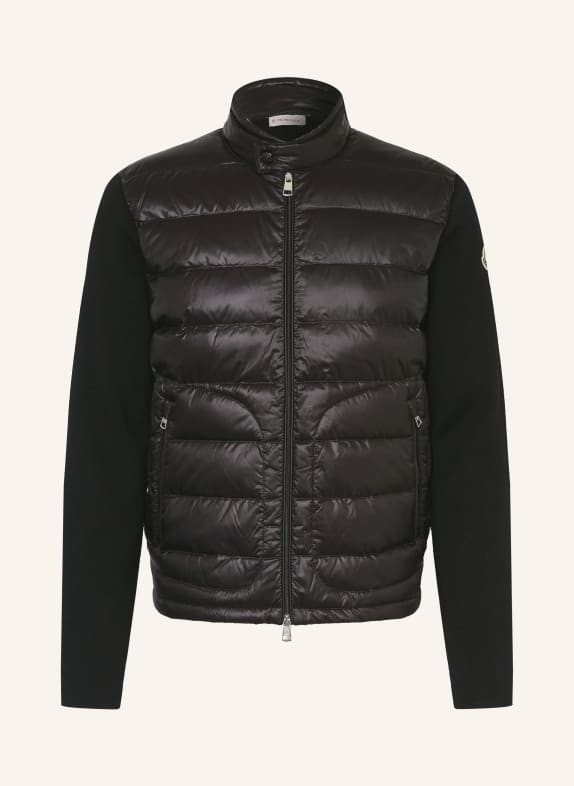 MONCLER Daunenjacke im Materialmix SCHWARZ