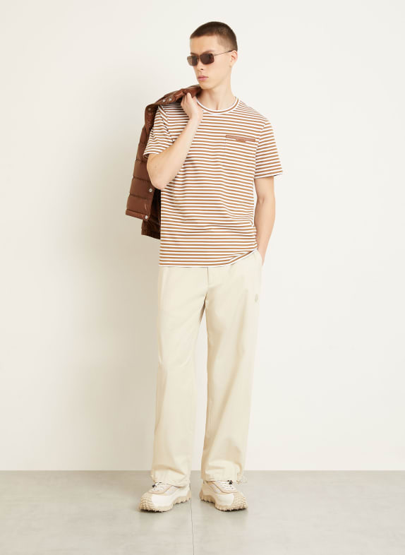 MONCLER T-Shirt COGNAC / WEISS
