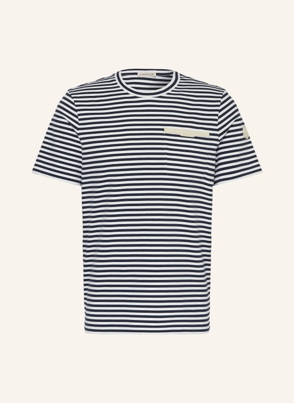 MONCLER T-Shirt DUNKELBLAU / WEISS