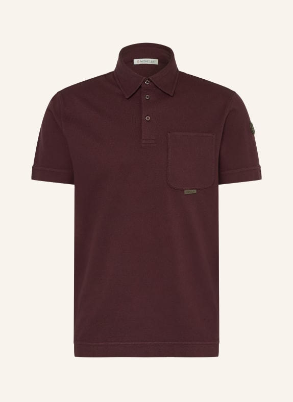 MONCLER Piqué-Poloshirt DUNKELROT