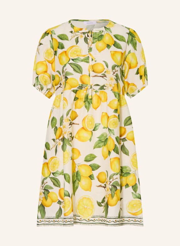 darling harbour Kleid mit Leinen lemon print