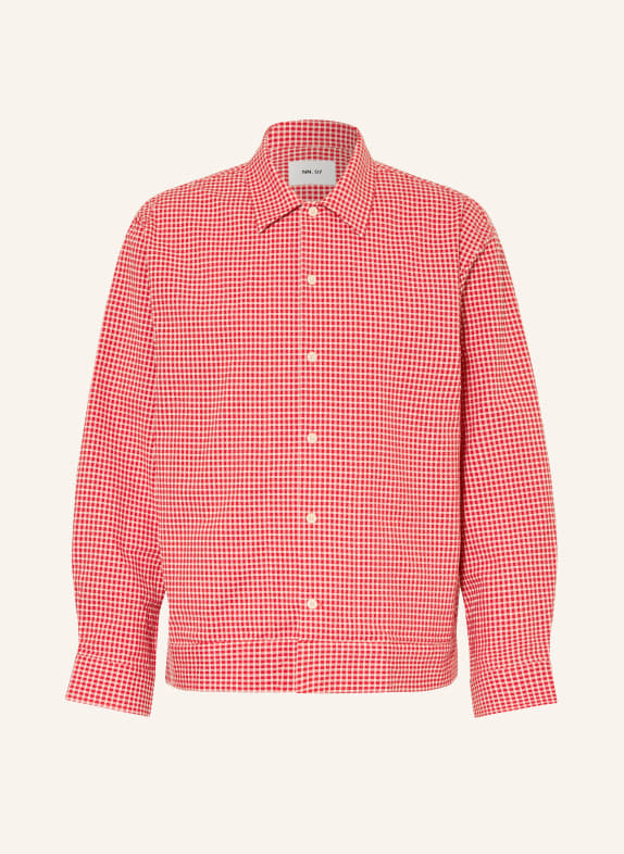 NN.07 Koszula REED Comfort Fit CZERWONY / KREMOWY