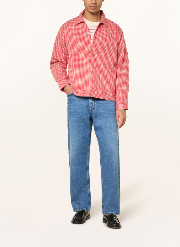 NN.07 Koszula REED Comfort Fit CZERWONY / KREMOWY