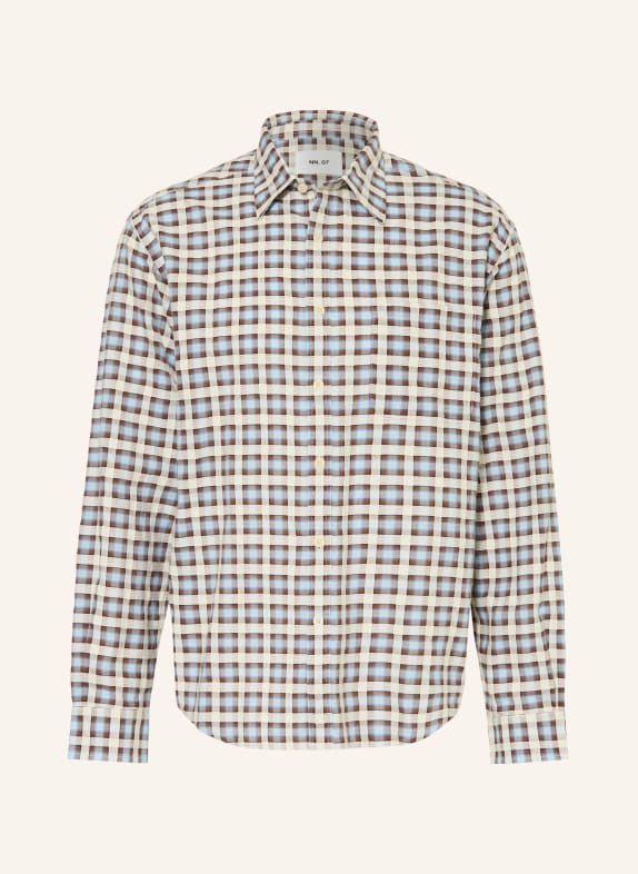 NN.07 Koszula DEON Comfort Fit BEŻOWY / BRĄZOWY / JASNONIEBIESKI