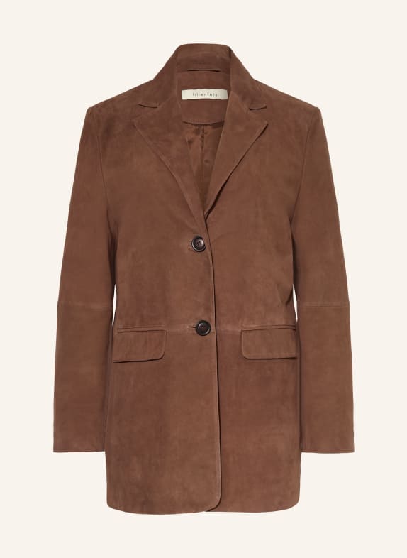 lilienfels Longblazer aus Leder BRAUN