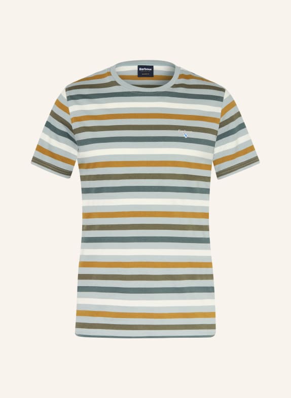 Barbour ROKEBY T-shirt GRAY / DARK ORANGE / WHITE
