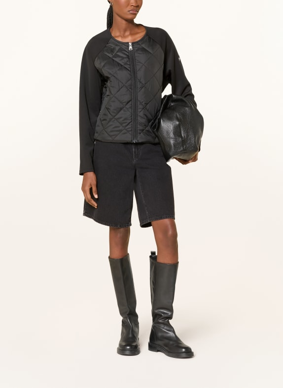 BARBOUR INTERNATIONAL SEREN quilted jacket in a mix of materials BLACK