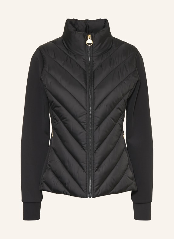 BARBOUR INTERNATIONAL LUXARA quilted jacket in a mix of materials BLACK