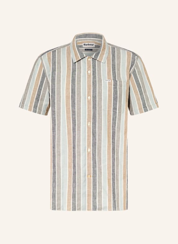 Barbour Korte mouwen overhemd HAYTON Relaxed Fit BLAUWGRIJS / CAMEL / BLAUW