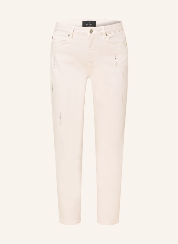 monari Cropped jeans with gemstones 124 champagne beige