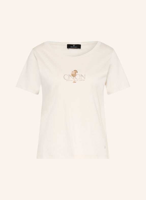 monari Tričko s ozdobnými kameny BÉŽOVÁ