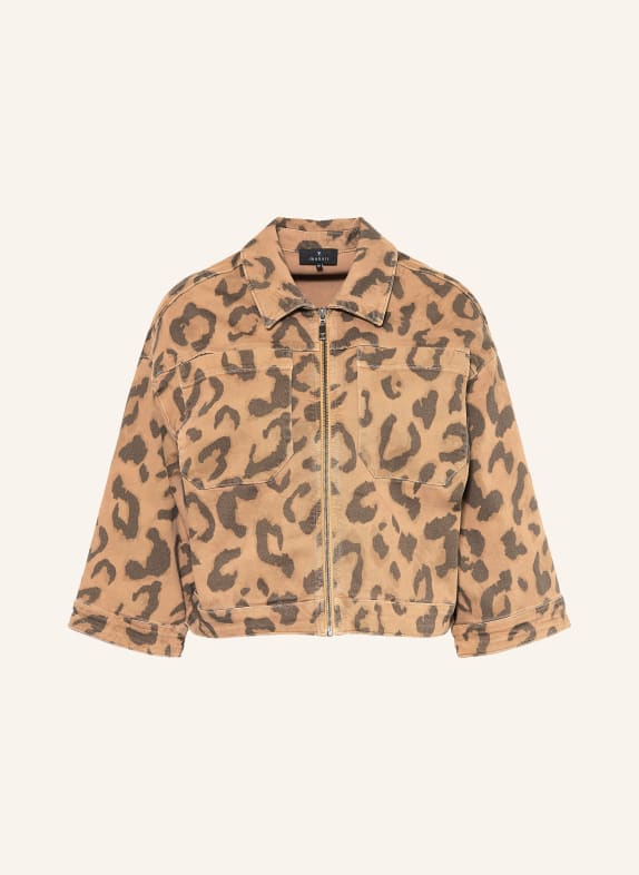 monari Jeansjacke mit 3/4-Arm 548 biscotti gemustert