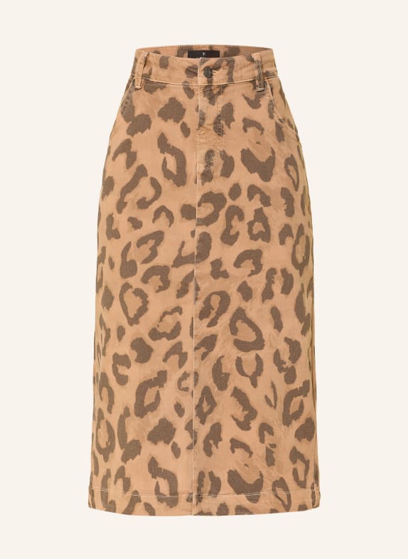 monari Jeansrock COGNAC / SCHWARZ