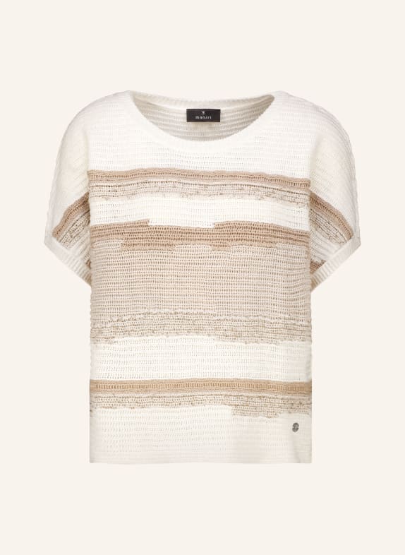monari Strickshirt mit Glitzergarn CREME / BEIGE