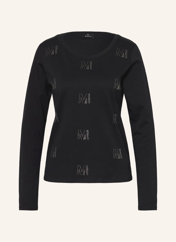 monari Dlouhé rukávy s ozdobnými kameny ČERNÁ