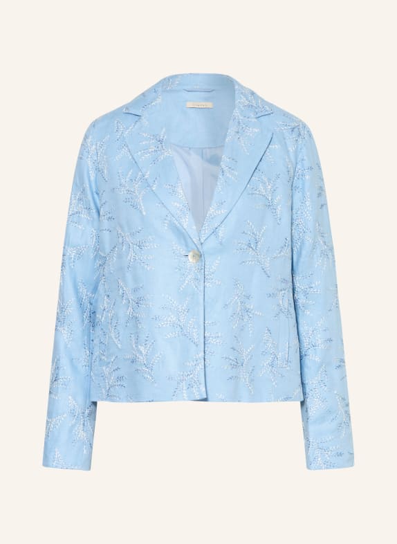 lilienfels Blazer mit Leinen HELLBLAU / WEISS