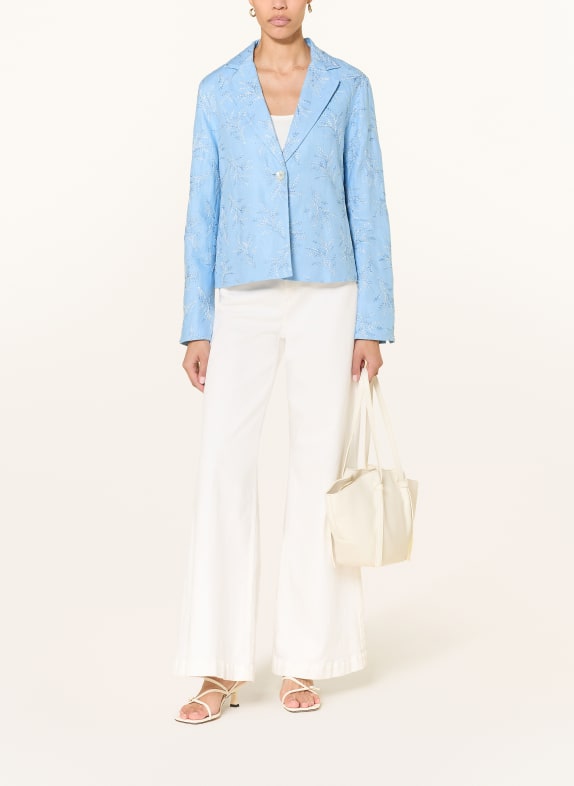 lilienfels Blazer met linnen LICHTBLAUW / WIT